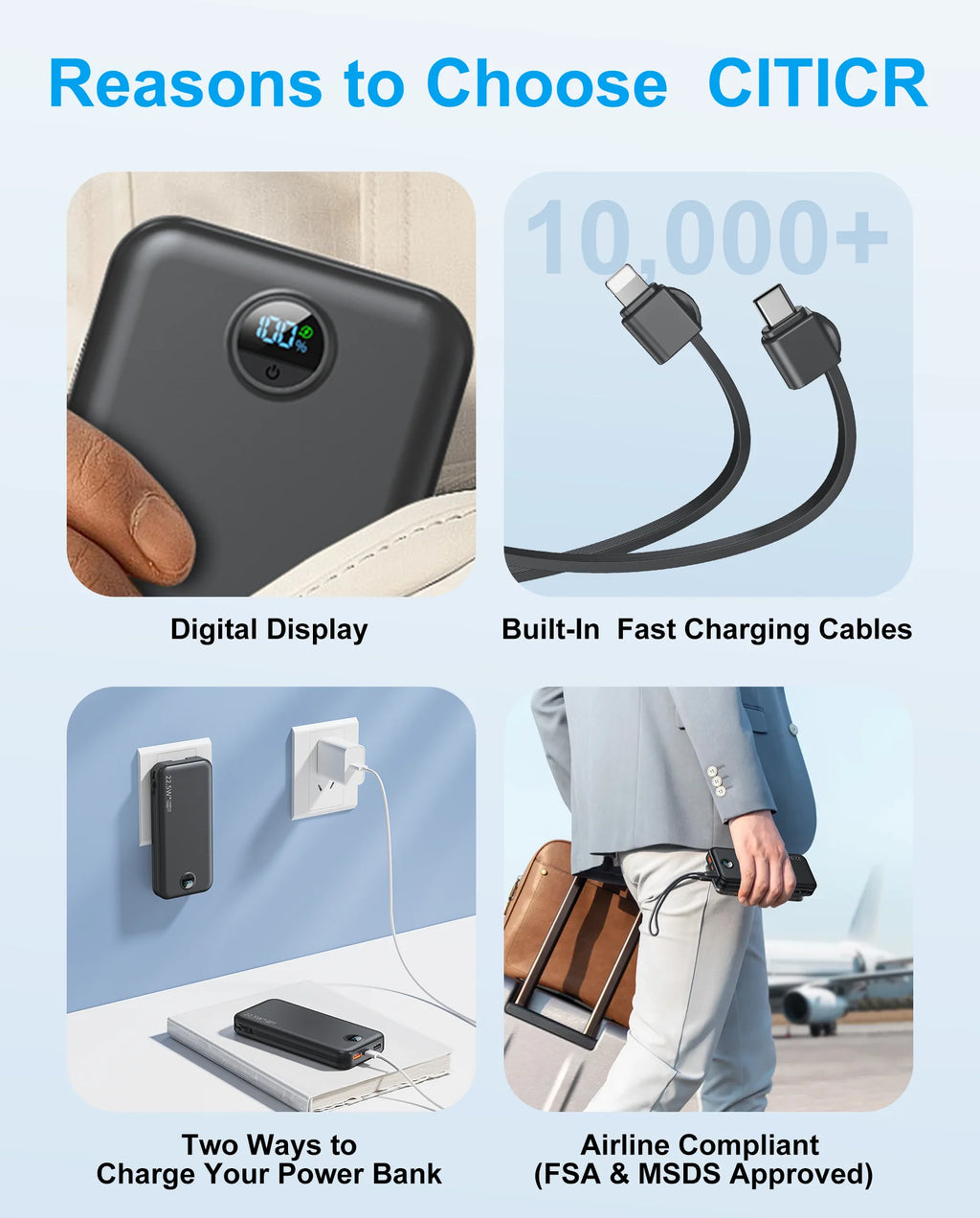 12000mAh Ultra Portable Charger Power Bank