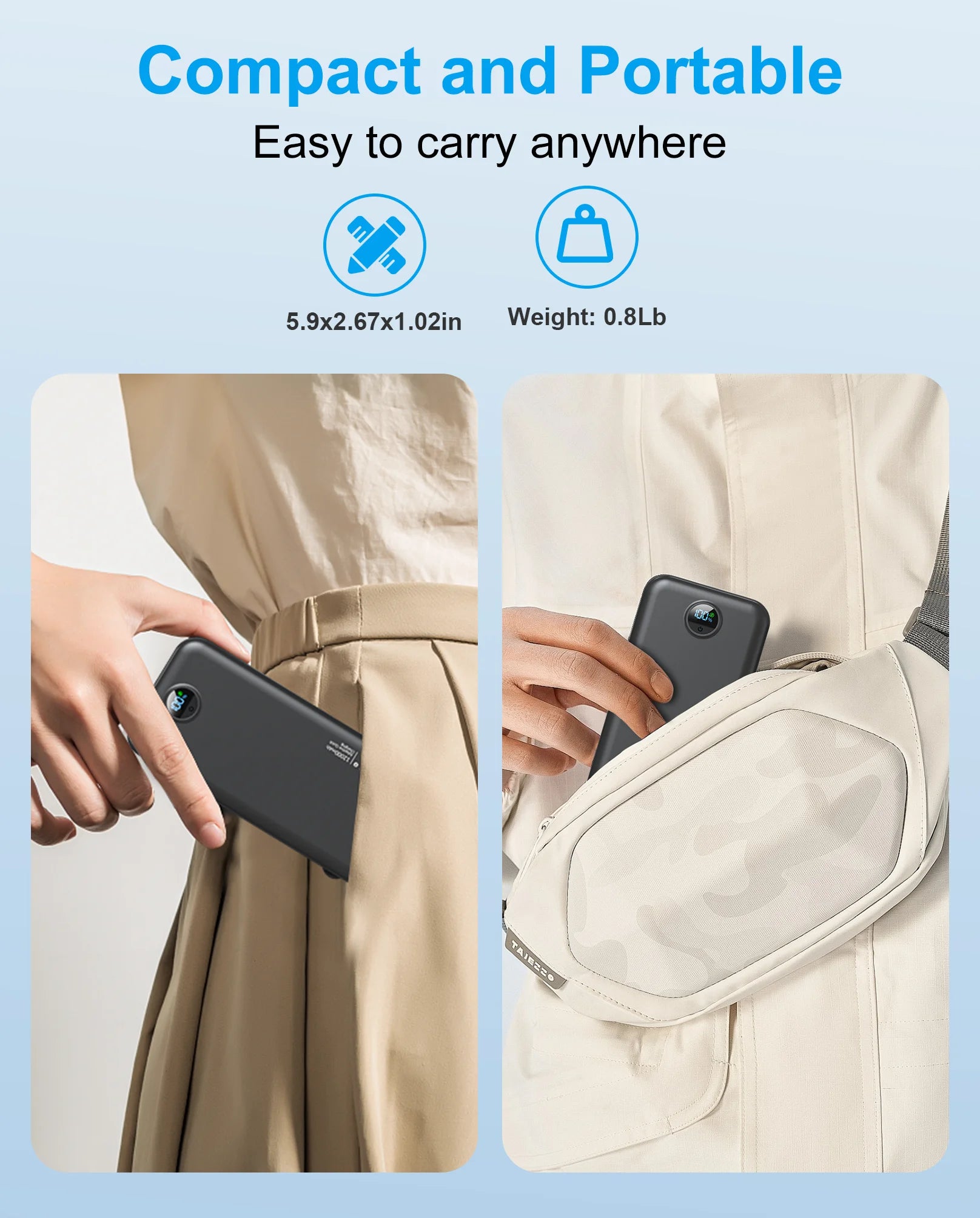 12000mAh Ultra Portable Charger Power Bank